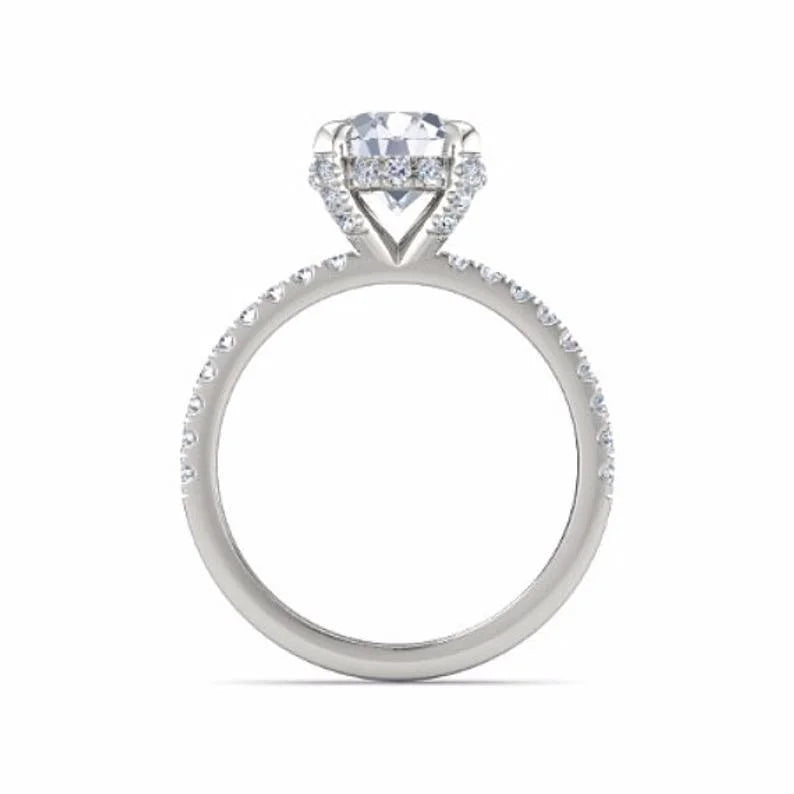 2.42 Ct Solitaire Round Cut Diamond Ring Solid 950 Platinum S860799
