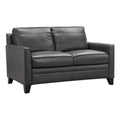 Charcoal Genuine Leather Loveseat L61547