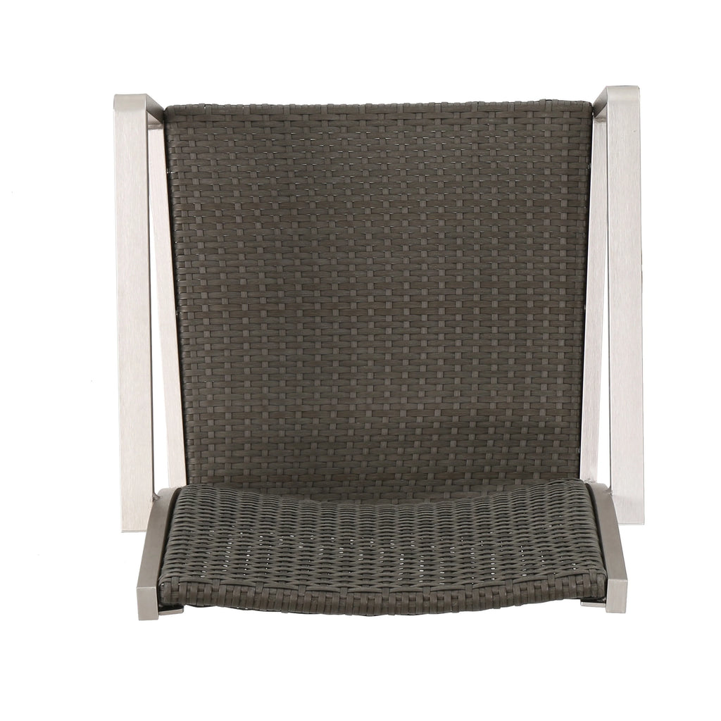 Outdoor Aluminum 9 Seater Wicker 5 Piece Dining Set L42280