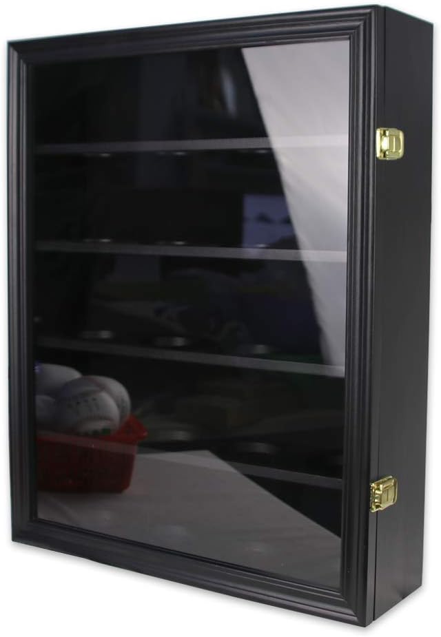 20 Baseball Display Case Cabinet with UV Protection Glass Door N213