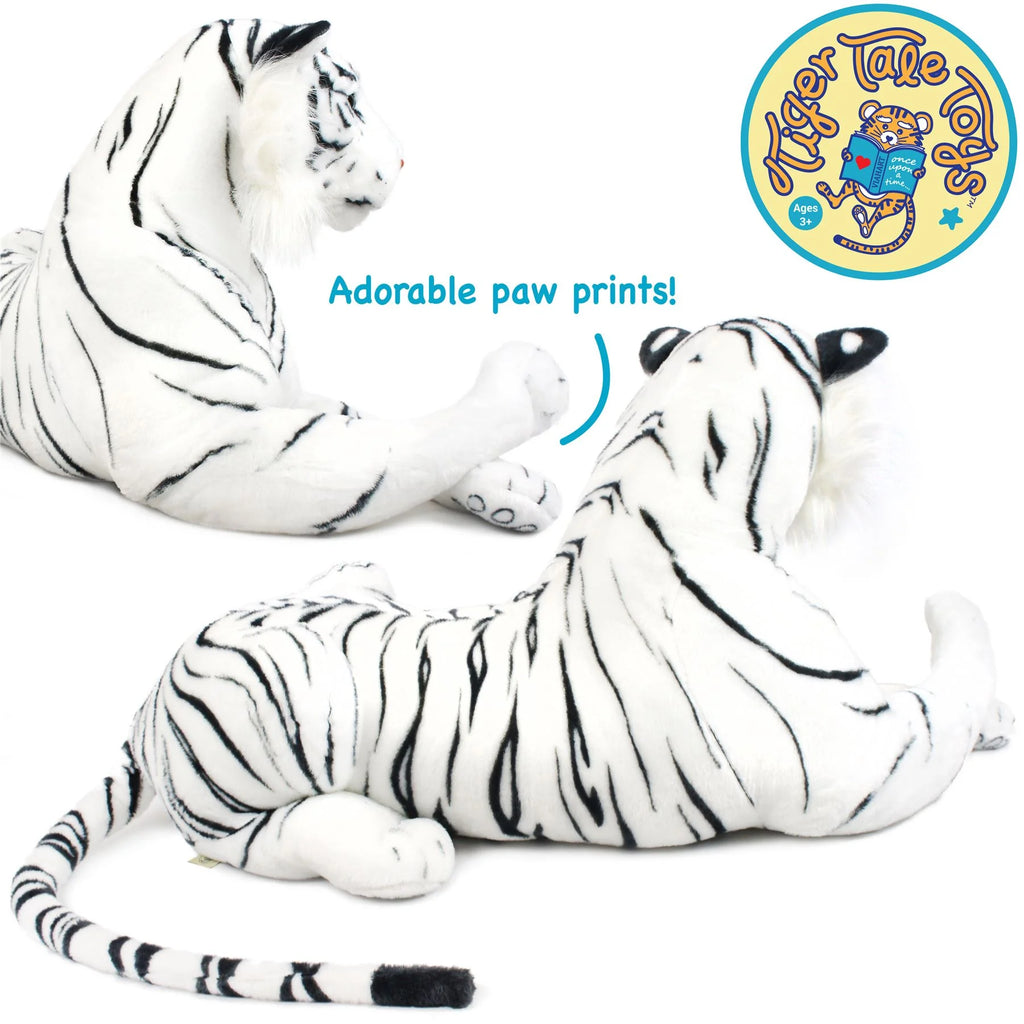 White Siberian Tiger Stuffed Animal Plush Cat Q271