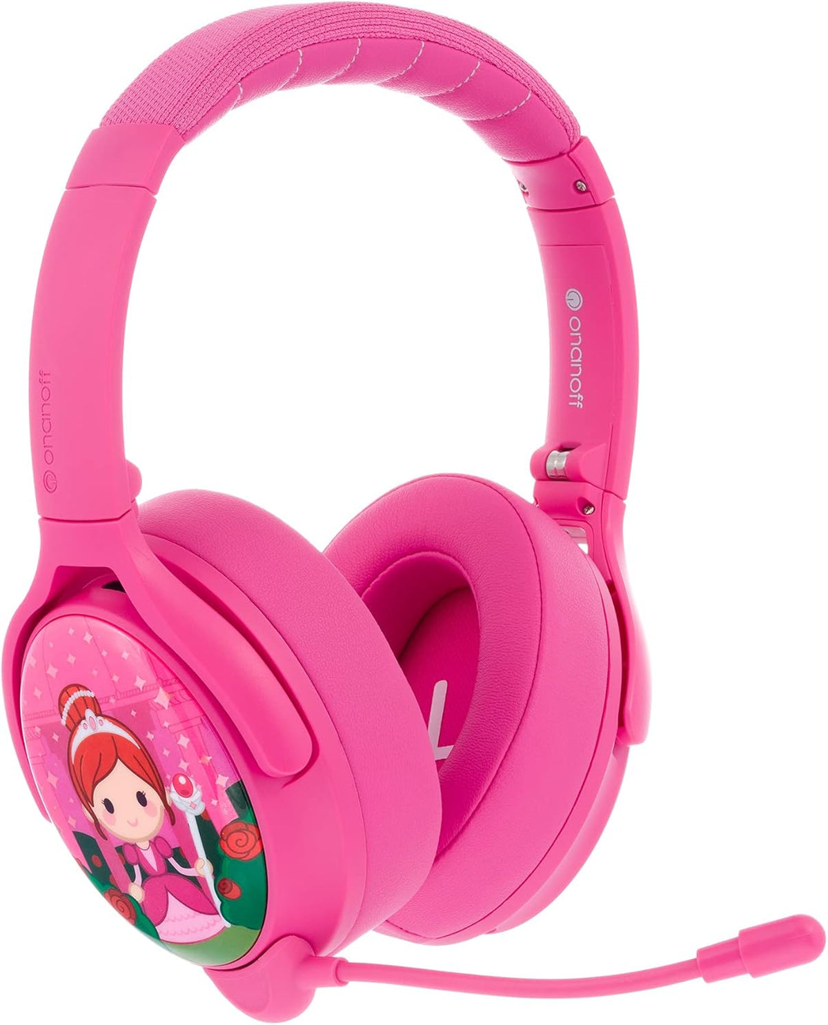 Snow White Over-Ear Bluetooth Headphones with Detachable Boom Microphone V711