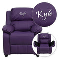 Purple Vinyl Kids Recliner P18963