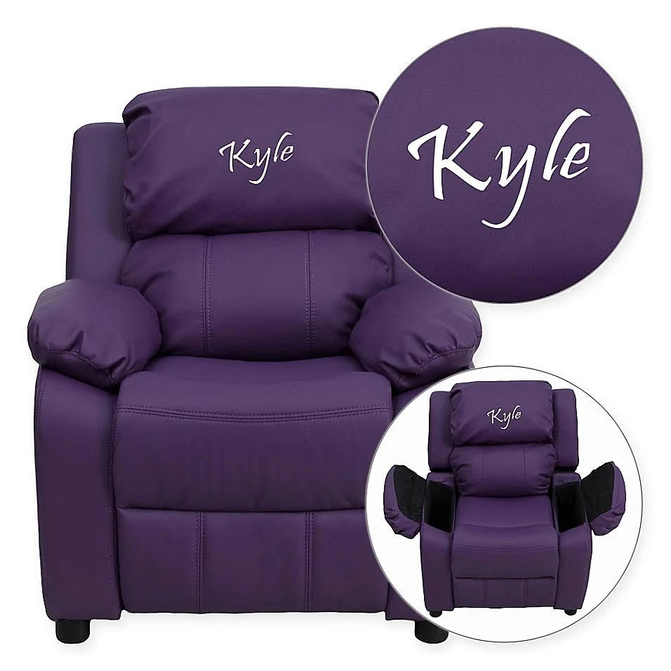 Purple Vinyl Kids Recliner P18963
