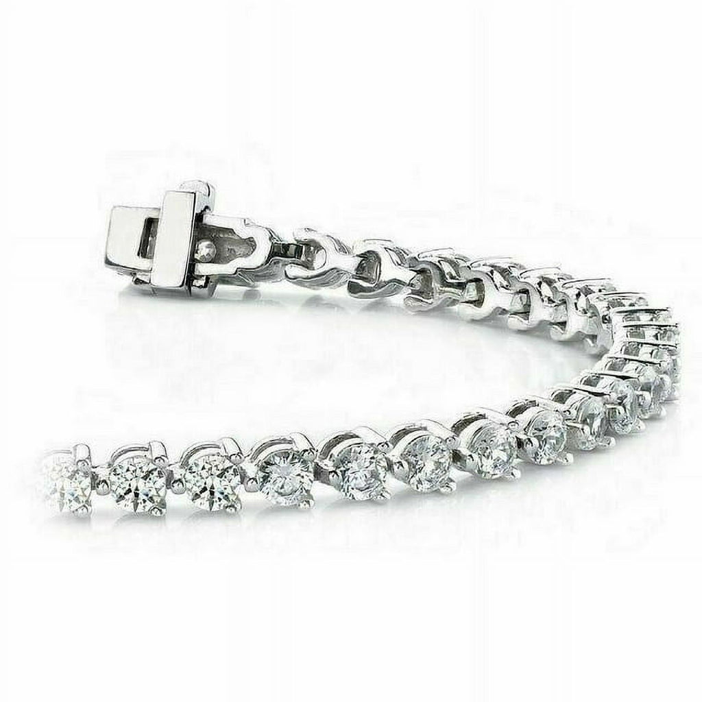 14K White Gold Tennis Bracelet C328523