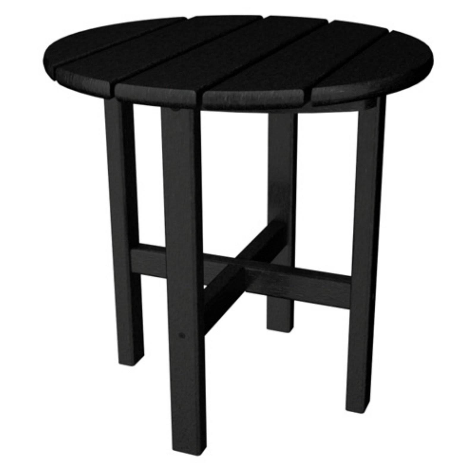 Charcoal Black Round Side Table Q543