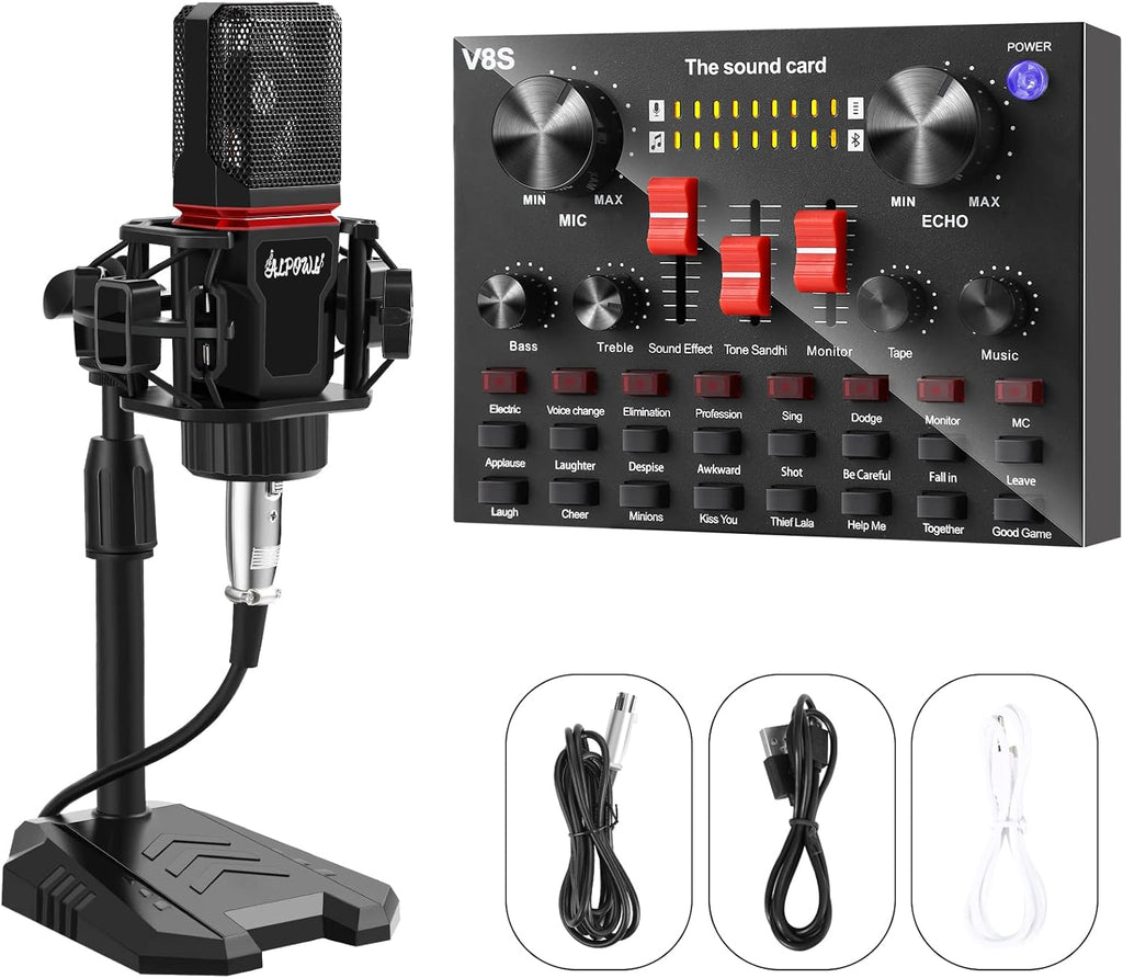 Condenser Microphone Bundle with Adjustable Microphone Stand O884366