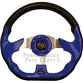 Blue 12.5x22 Golf Cart Steering Wheel with Black Adapter Hub I679919