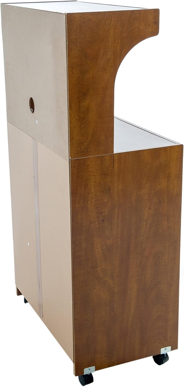 Light Walnut Oak Microwave Cart F456
