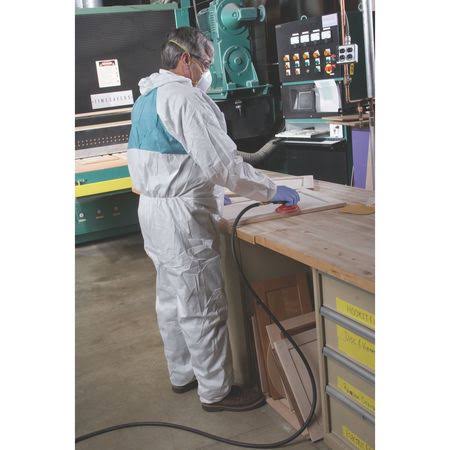 White Disposable Protective Coveralls, Large, 25/Carton V221963