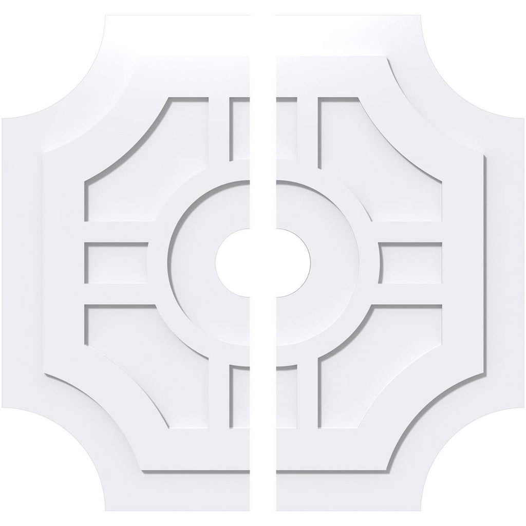 Contemporary PVC Ceiling Medallion (36x22OD x 5x22ID x 12x22C - Two Piece) D2122