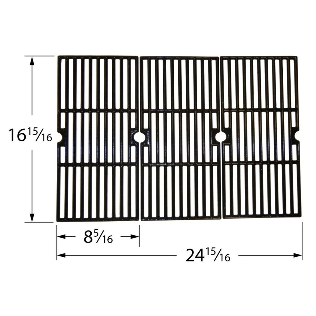 Set of 3 Matte Cast Iron Cooking Grid J522455