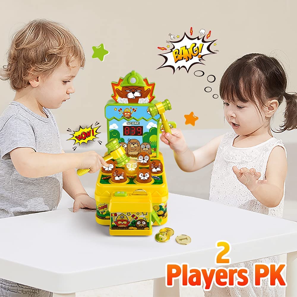 Mini Electronic Whack Game with 2 Hammers F87548