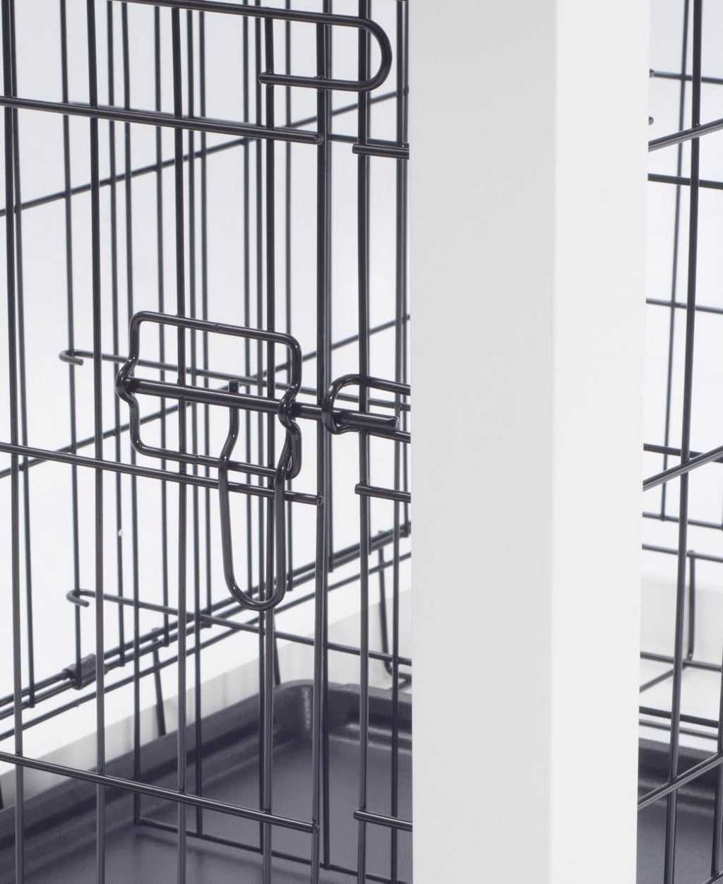 White Large Cage with Crate Cover I194186