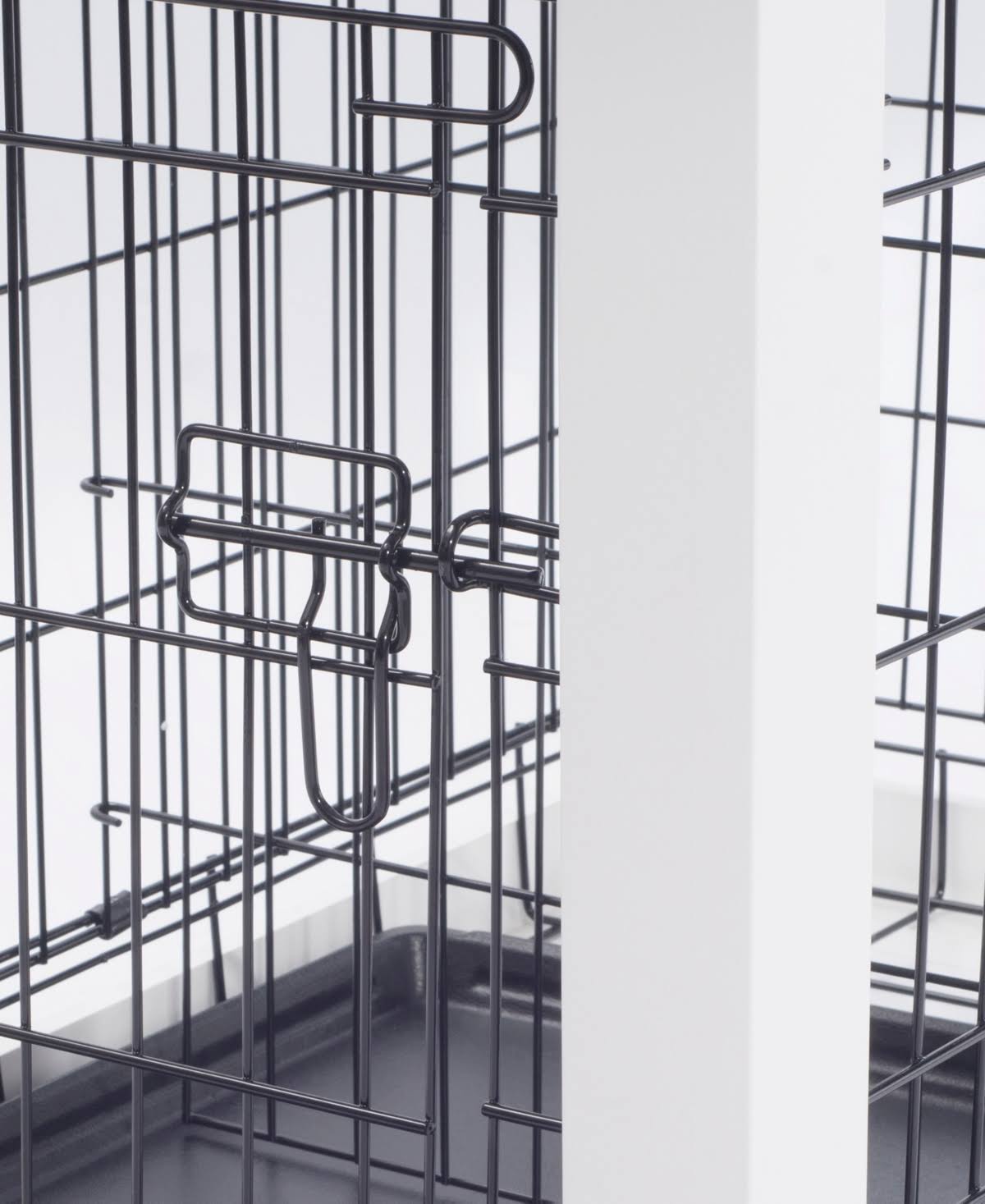 White Large Cage with Crate Cover I194186
