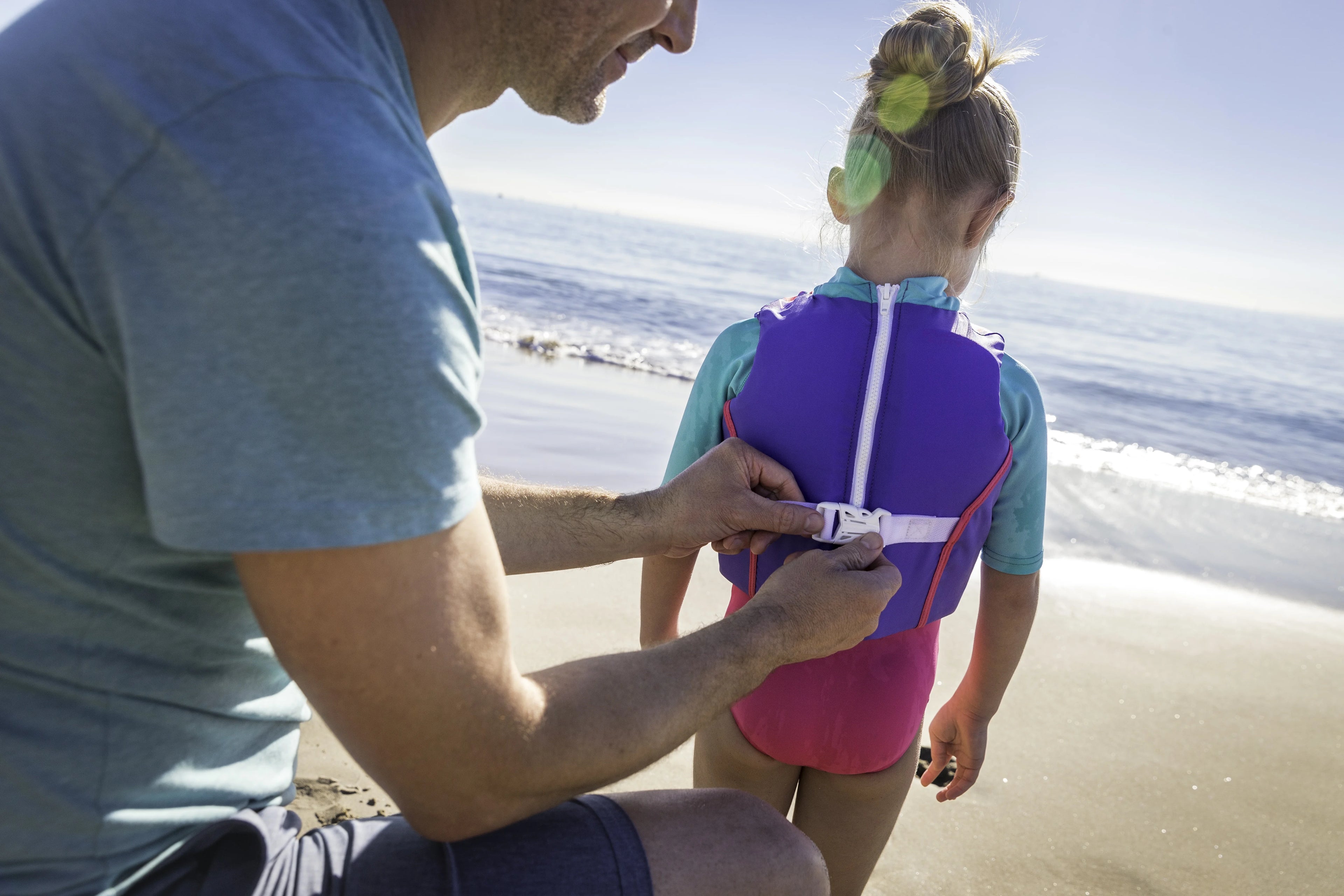 Mermaid 2-in-1 Life Vest with Rash Guard for Children 33-55 Pounds R6063