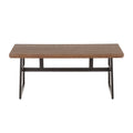 Black/Brown Metal and Wood Industrial Bench N82586