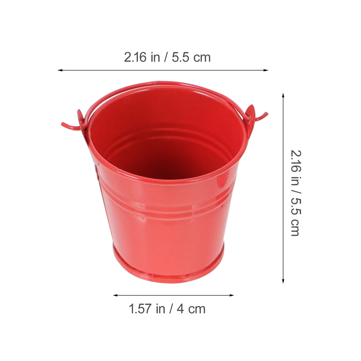 16 Pcs Iron Mini Tin Bucket V33888
