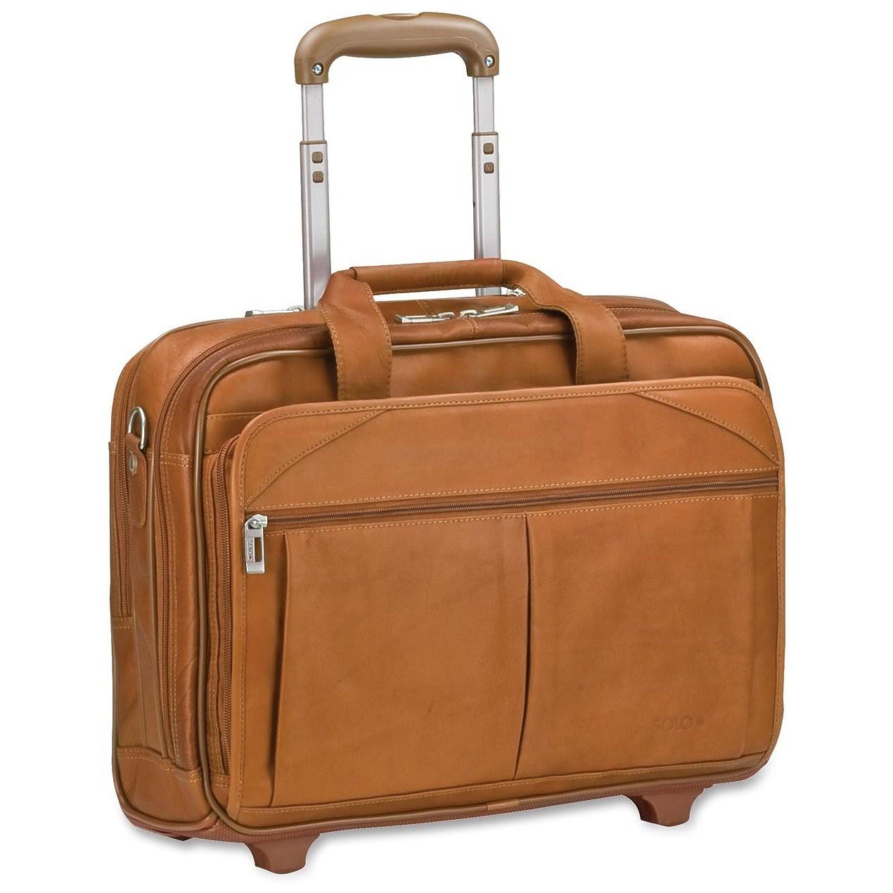 Tan Rolling Laptop Case Q7031