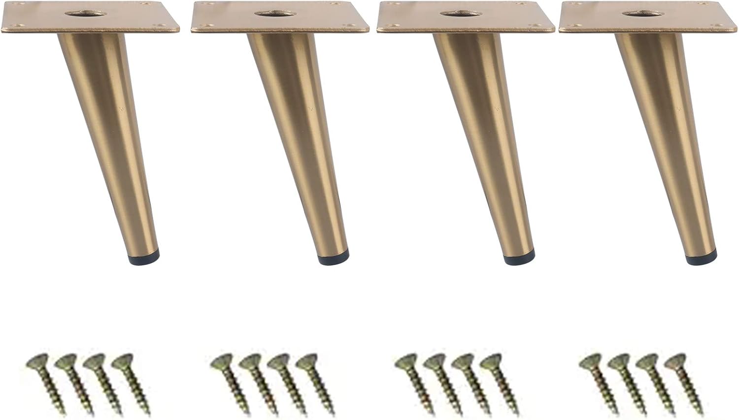 Black Metal Furniture Legs Pack of 4 Q87356
