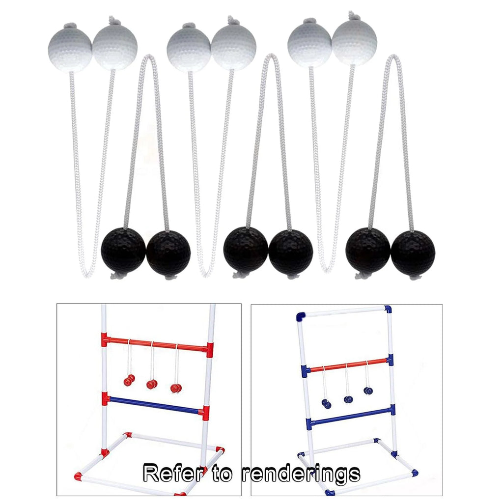 Ladder Toss Game with Golf Balls, Black and White K74626
