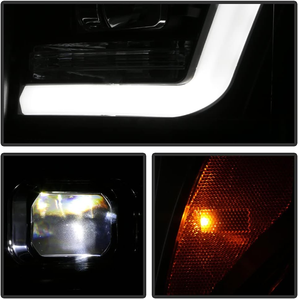 Black LED Headlights for Ford F250 F350 SuperDuty M8843