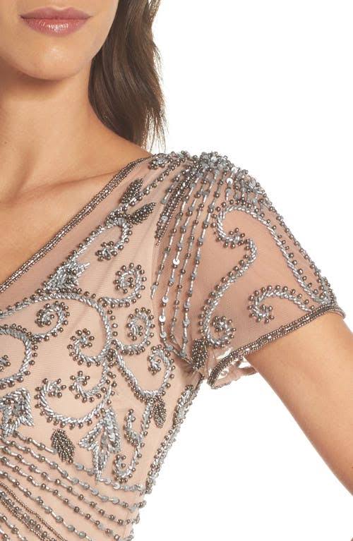Rose 12 V-Neck Beaded Gown G6175
