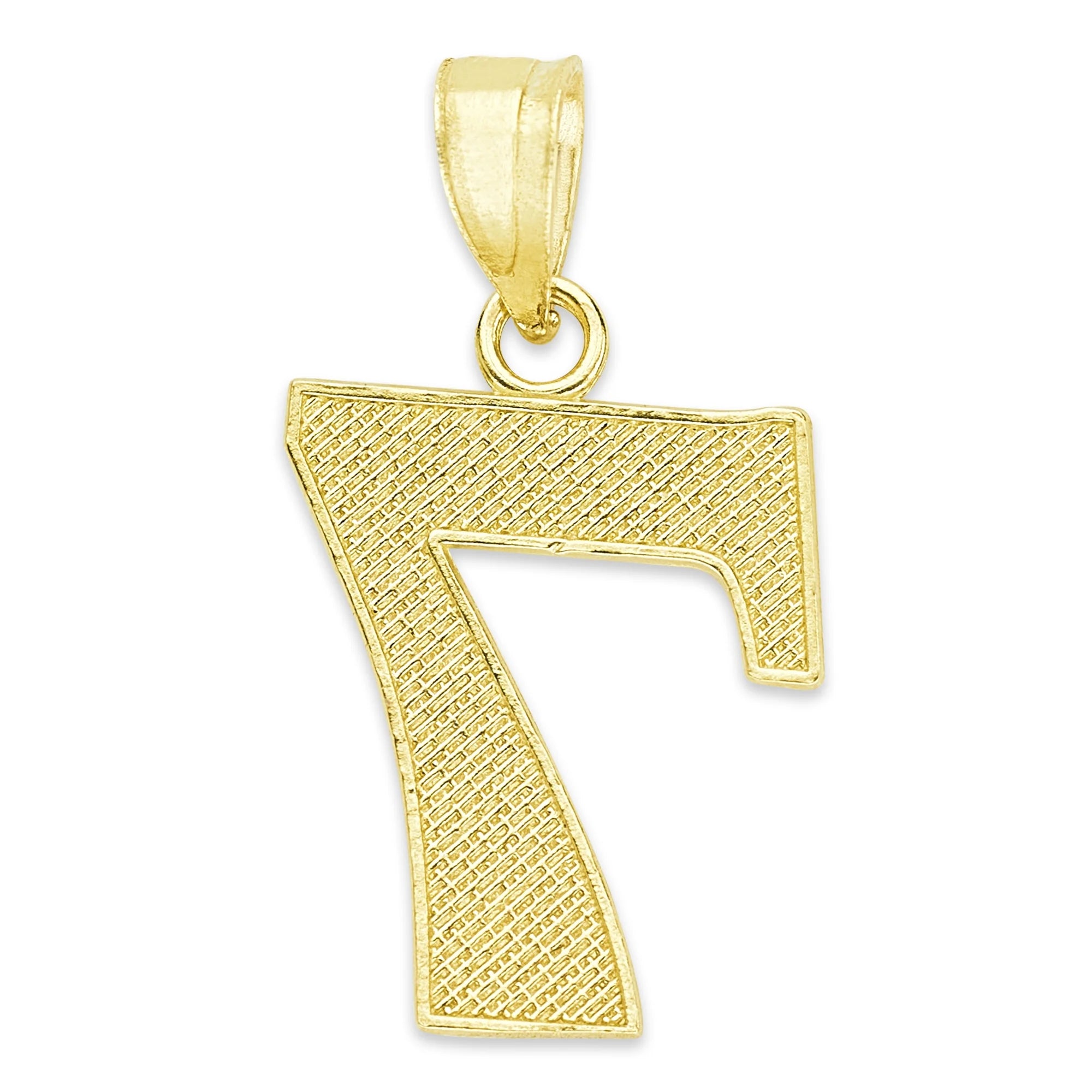 10k Gold Number Pendant Necklace U907