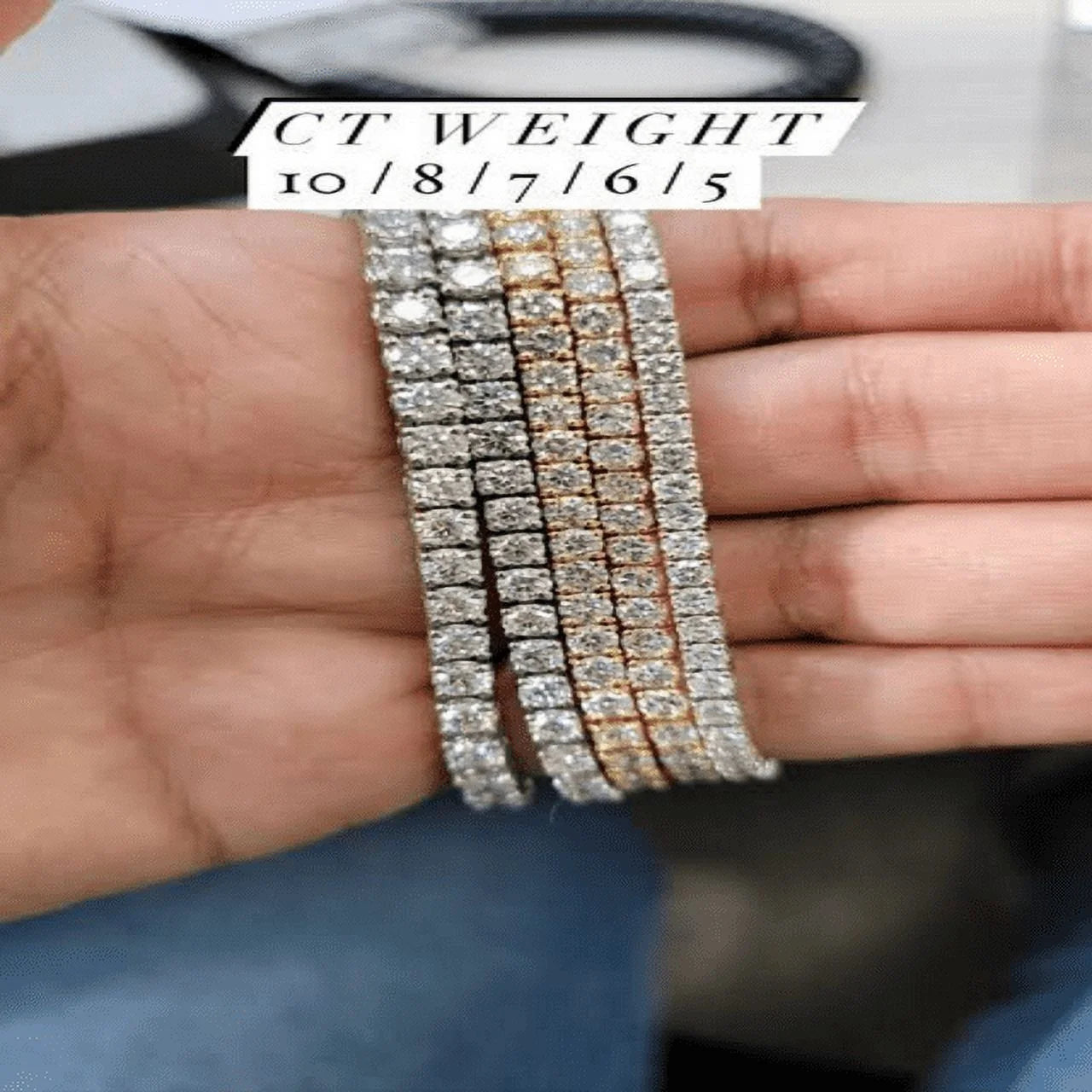 14K White Gold Tennis Bracelet C328523