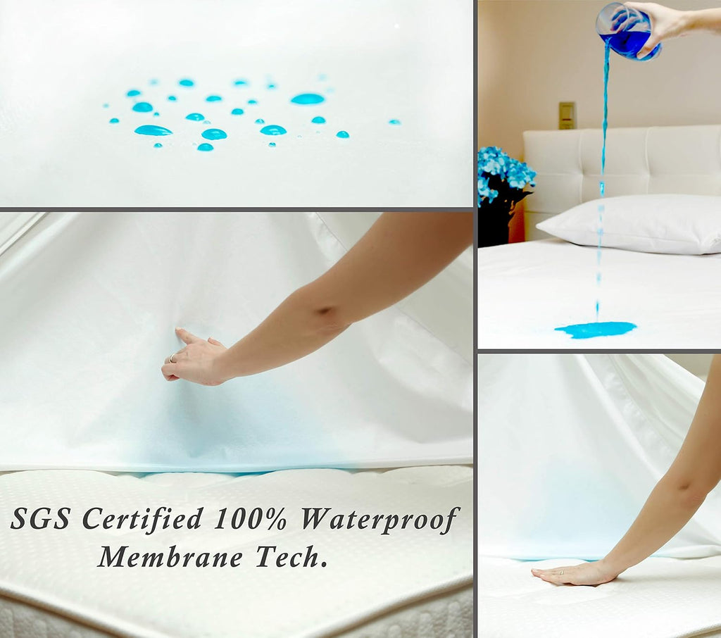 Split California King Waterproof Turkish Cotton Mattress Protector Z3858