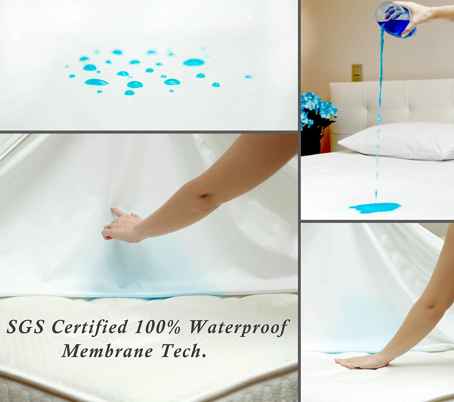 Split California King Waterproof Turkish Cotton Mattress Protector Z3858