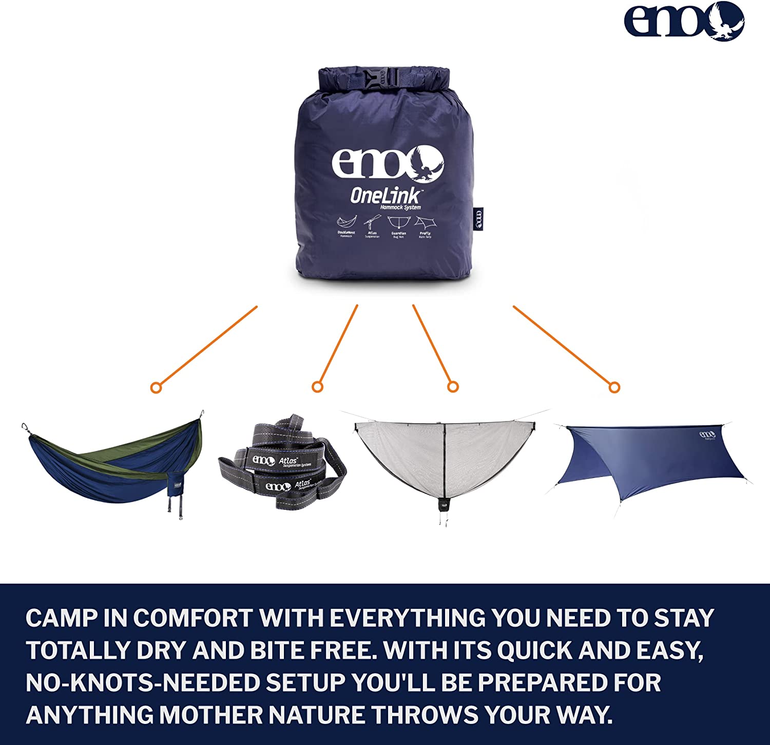 Hammock Set with Bug Net and Rain Tarp A4516
