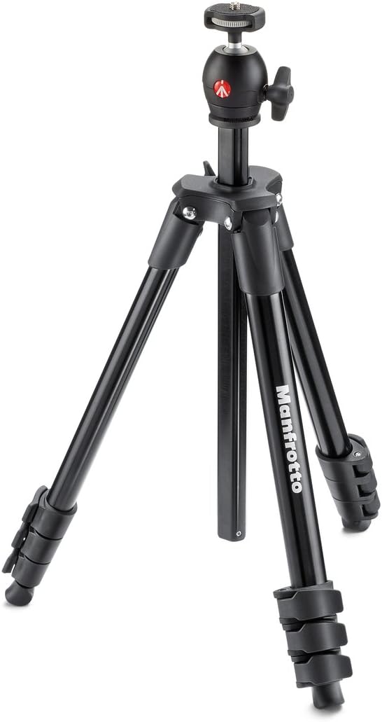 Compact Light Aluminum 4-Section Tripod Kit with Ball Head, Black, Pack of 2 F84678