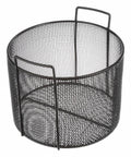 Black Steel Mesh Basket with Handles, 10 inch H T827