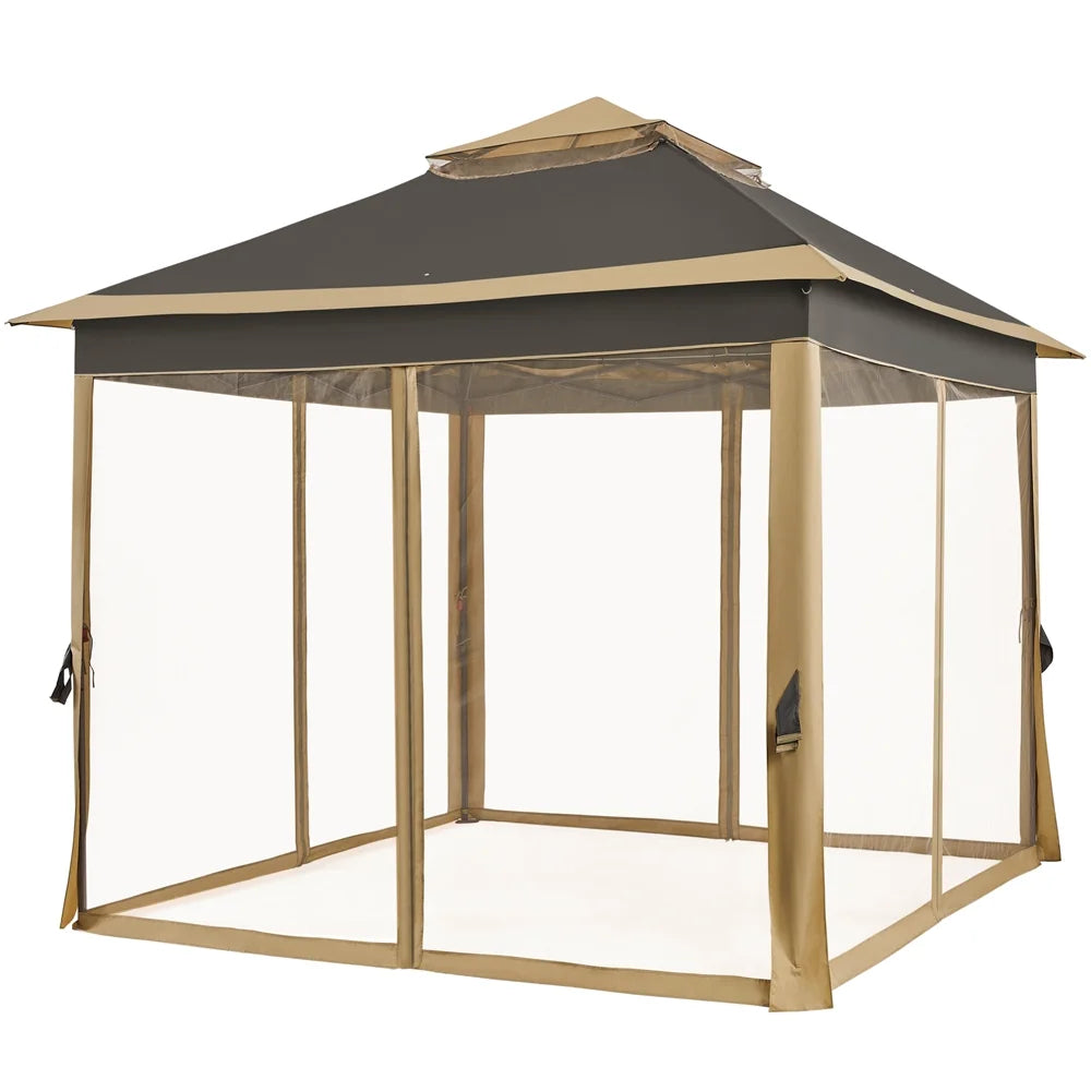 11x11 FT Pop-Up Gazebo with 4 Mesh Sidewalls W584