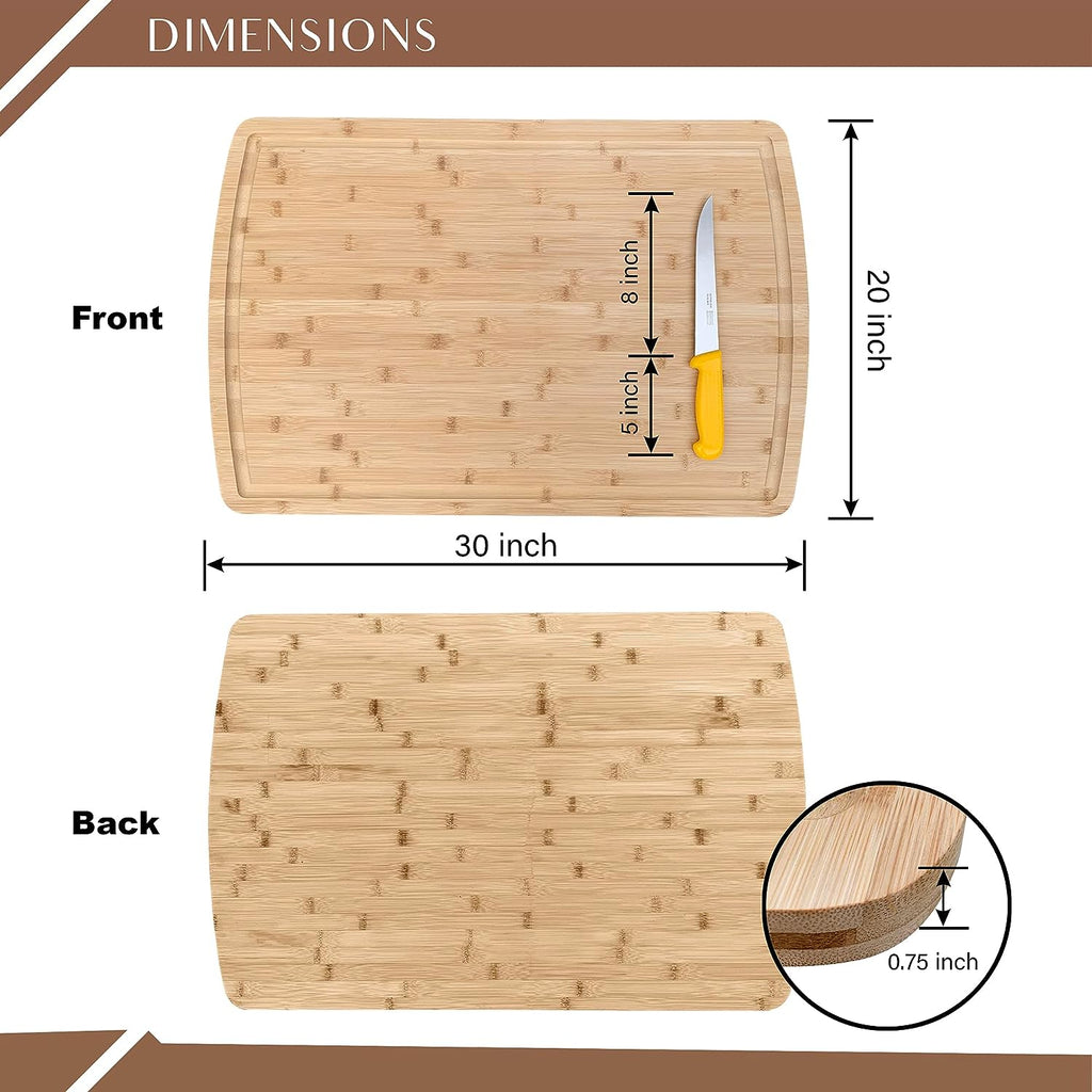 Bamboo Cutting Board with Stainless Steel Chef Knife Y9510
