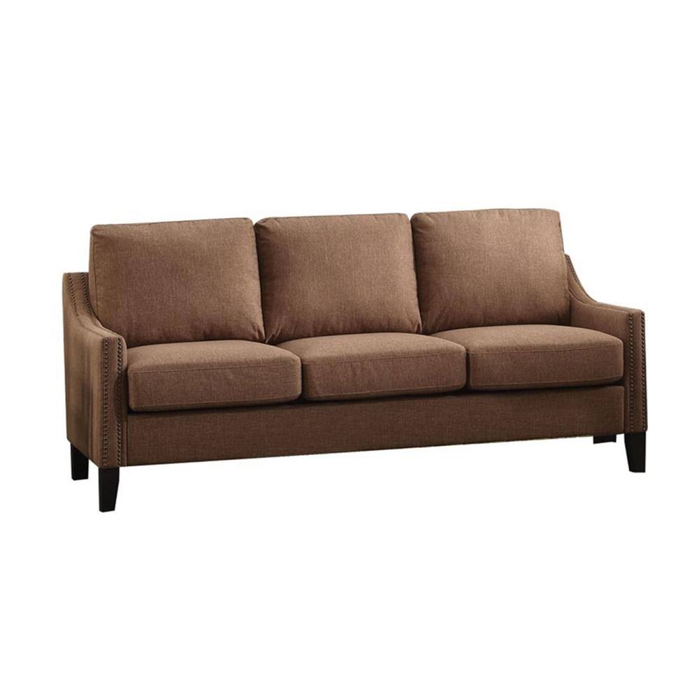 Brown Linen Sofa G4881