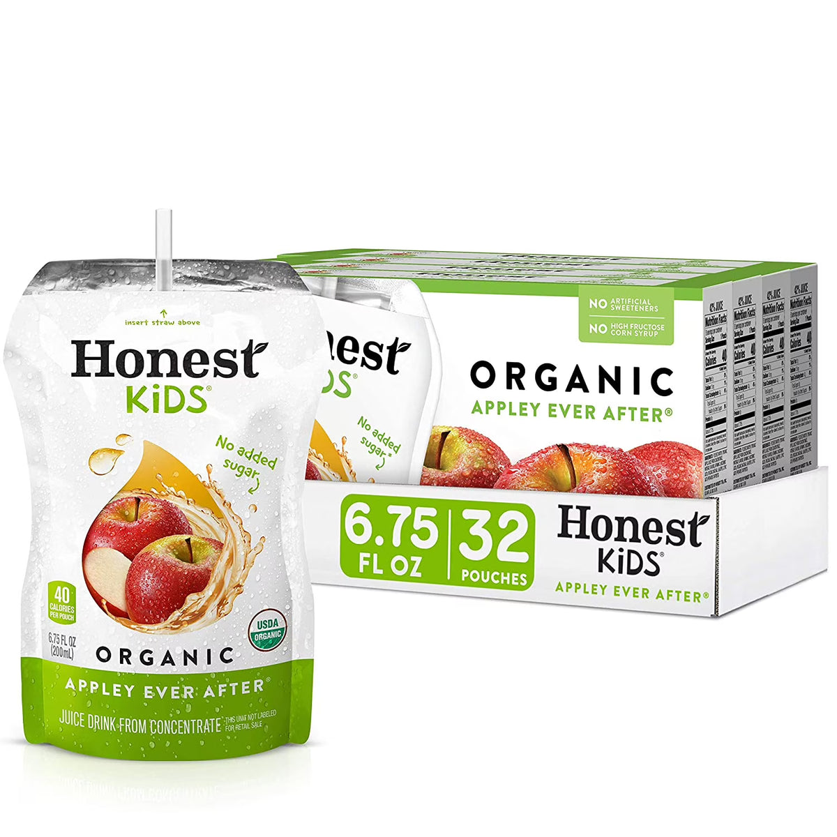 Organic Apple Fruit Juice Drink, 6.75 Fl Oz (32 Pack) K44922