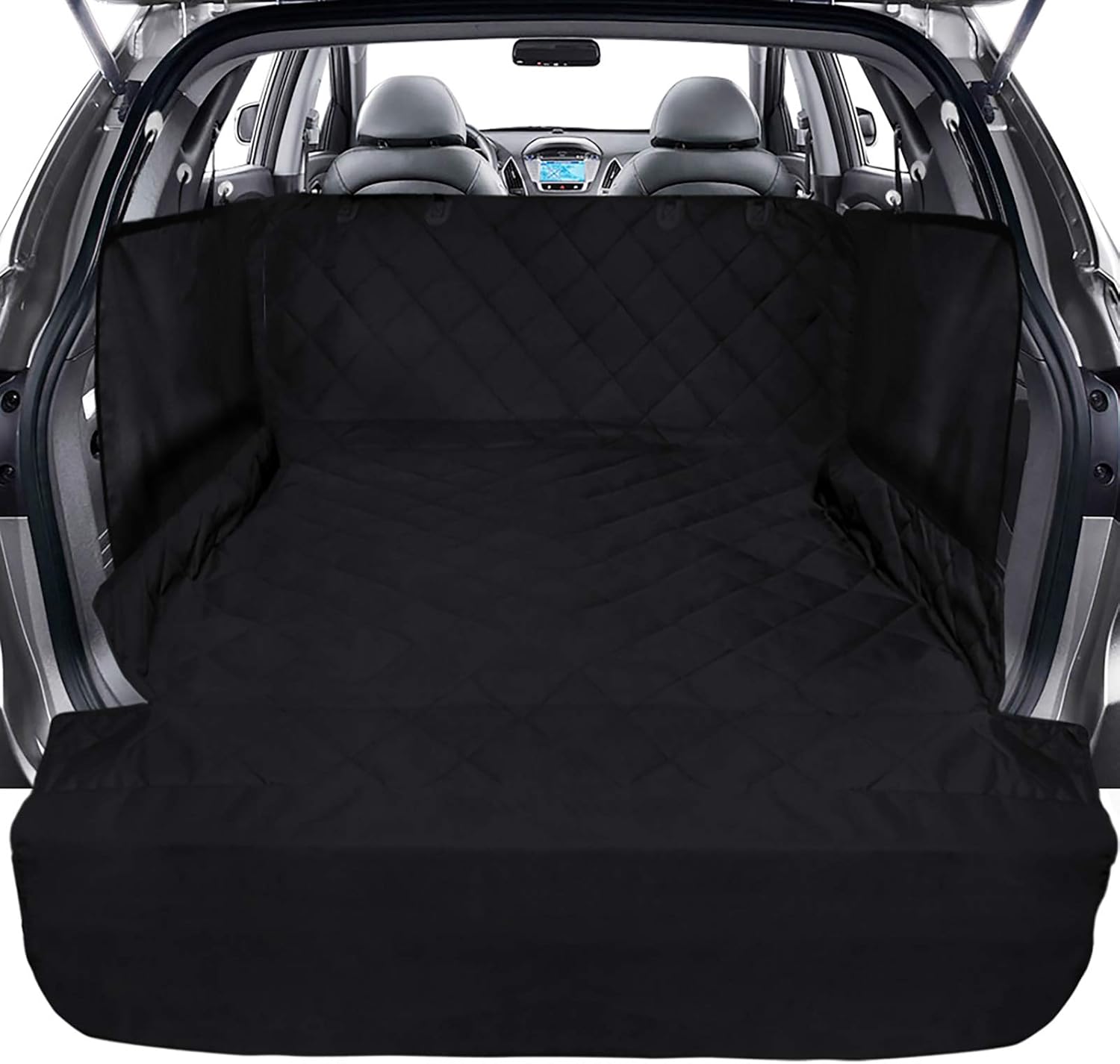 Nonslip Water Resistant Dog Car Seat Cover with Side Flap Protector Bumper Flap, Pack of 2 X420