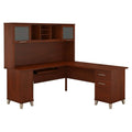 72w L Shaped Desk with Hutch V867