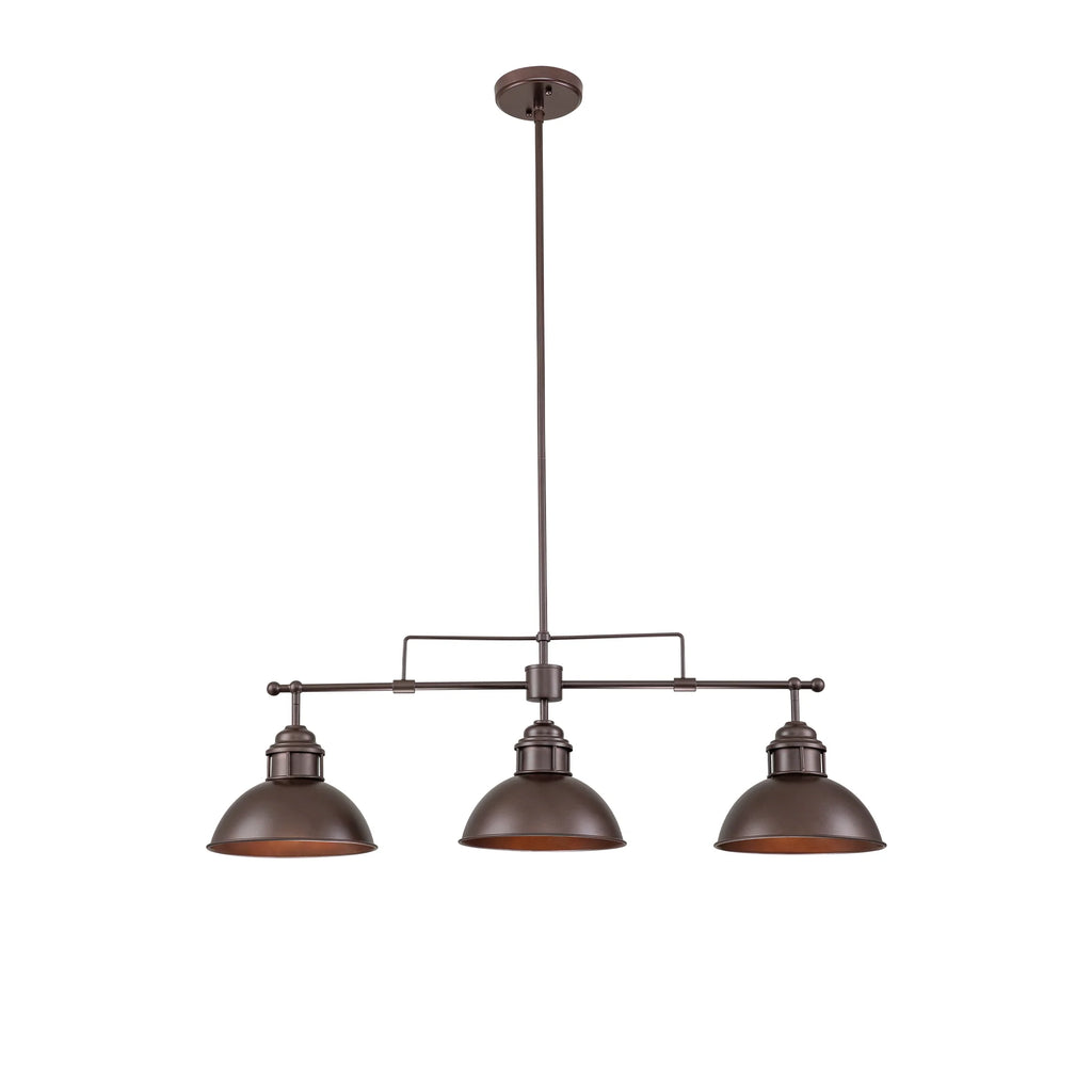 3-Light Kitchen Island Linear Industrial Pendant P6281