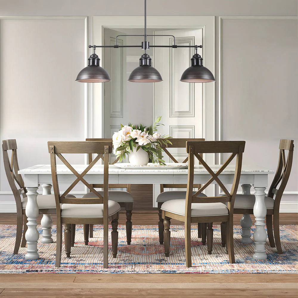 3-Light Kitchen Island Linear Industrial Pendant P6281