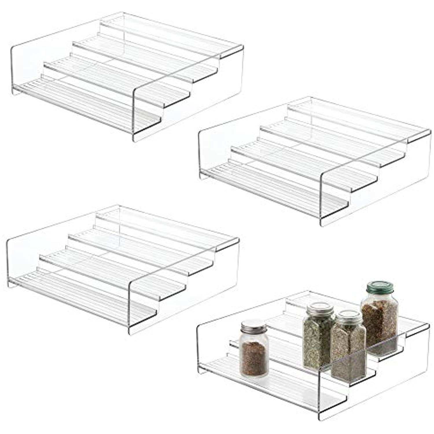 Plastic Spice Rack Caddy Kitchen Food Storage Rack D591687