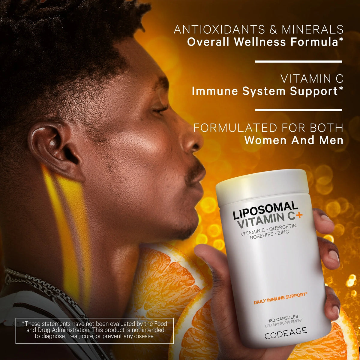 Liposomal Vitamin C 1500mg with Zinc, Elderberry, Quercetin & Rose Hips, 180 ct F714
