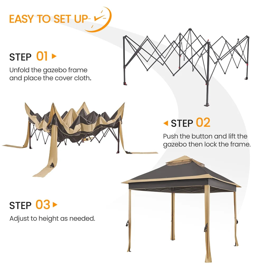 11x11 FT Pop-Up Gazebo with 4 Mesh Sidewalls W584
