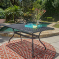 Black Sand Cast Aluminum Rectangle Table R232546