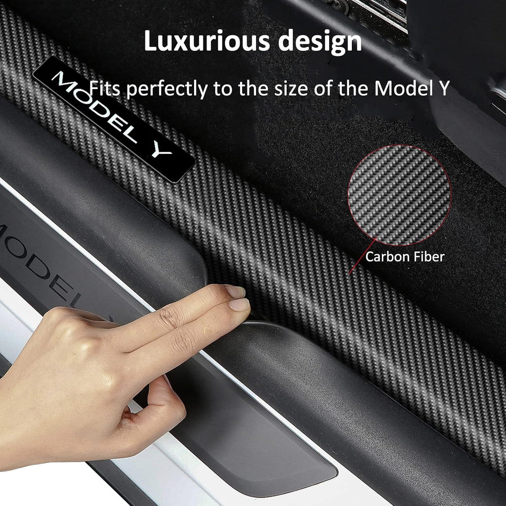 Carbon Fiber ABS Door Sill Protector (4 Pcs) A1539