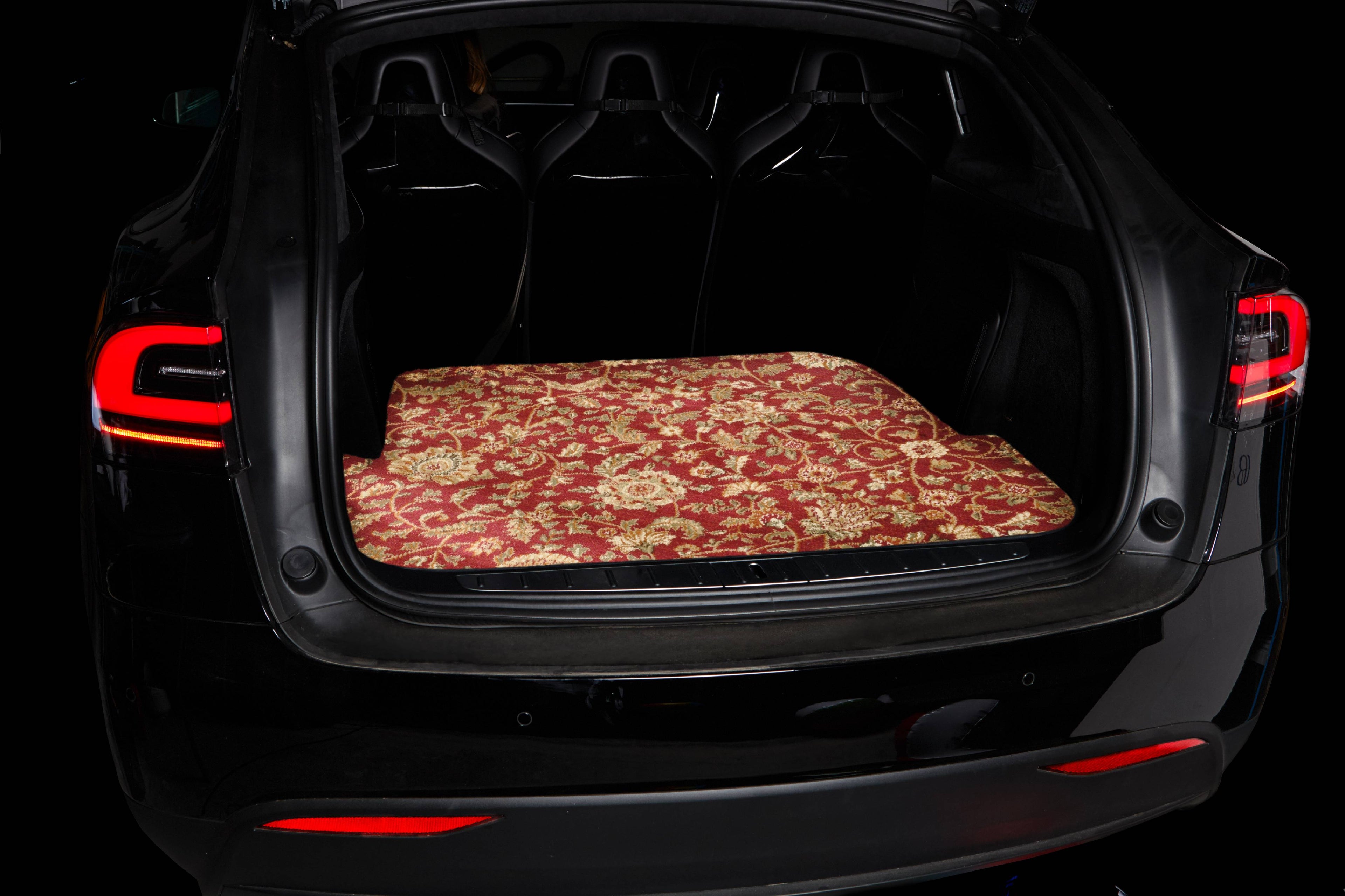 Red Oriental Car Mats for Tesla Model X 6 Passenger E964