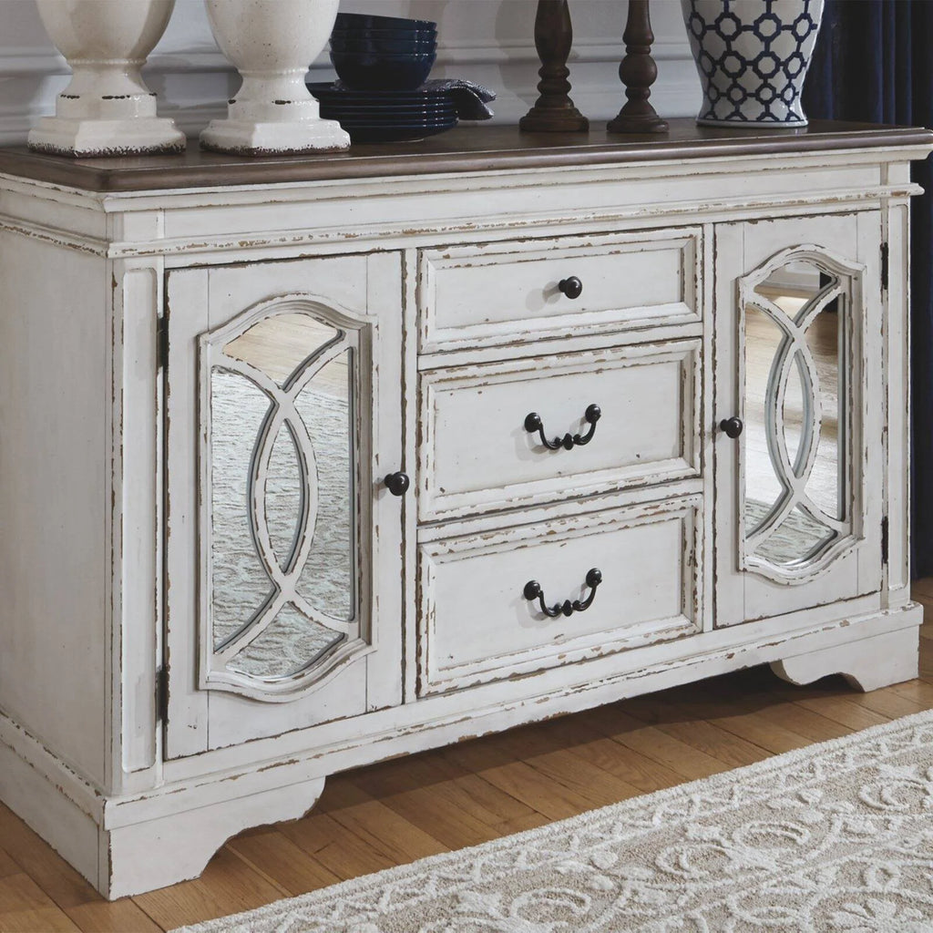 Chipped White and Brown Server F457845