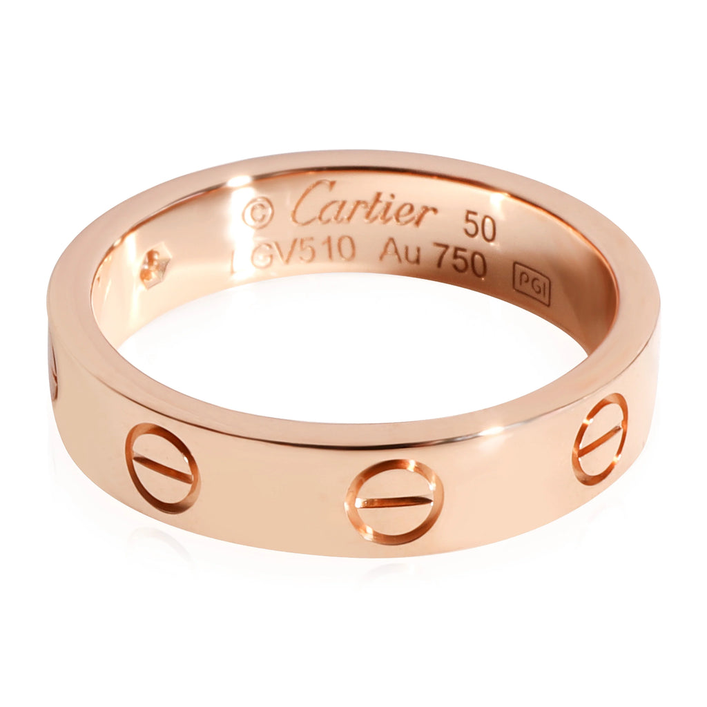 18k Rose Gold Wedding Band with 1 Diamond Q91481